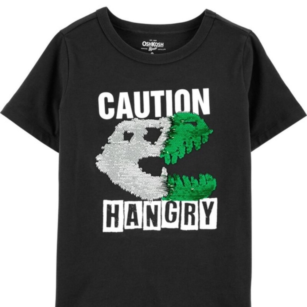 Oshkosh Flip Sequin Dinosaur Tee Short Sleeve - Picture 10 of 11